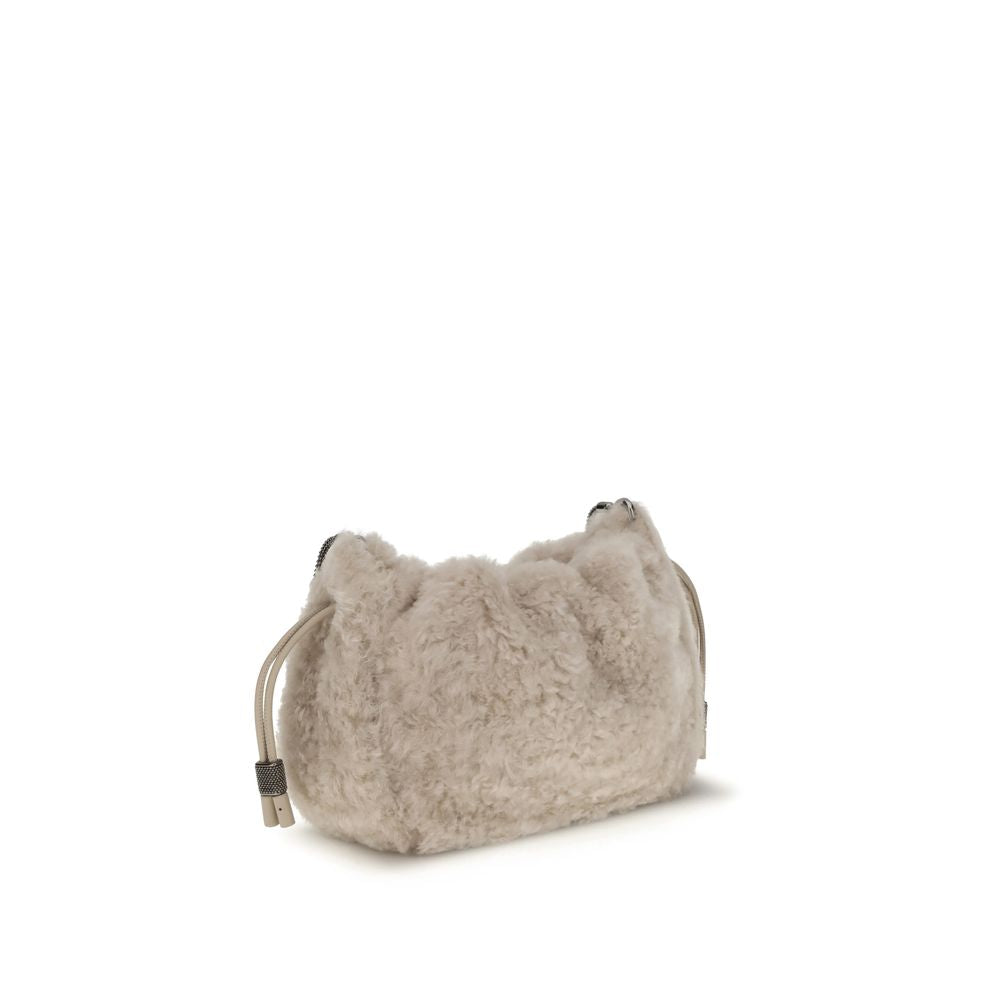Mini sac à bandoulière en peau de mouton retournée Mellow