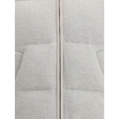 جاكيت صوف مبطن بالريش مع طبقة لامعة (Lurex)
