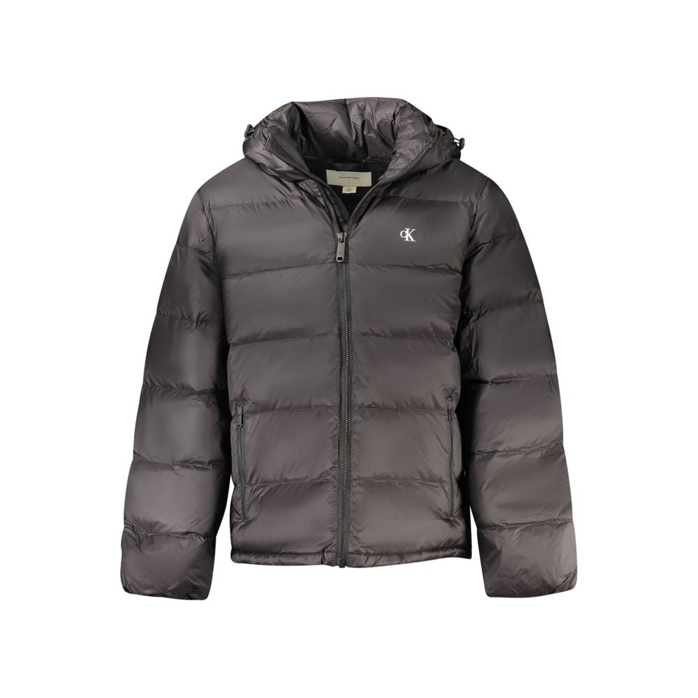 Black Polyamide Men Jacket