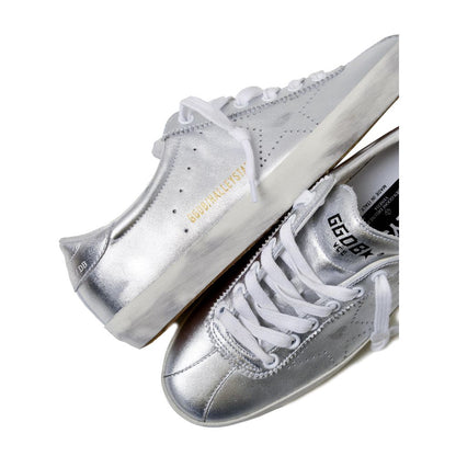 Baskets en cuir gris pour homme