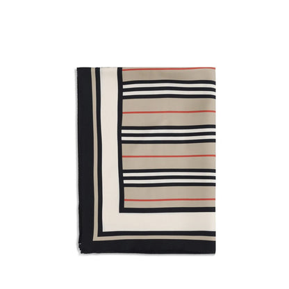 Print collage silk Scarf