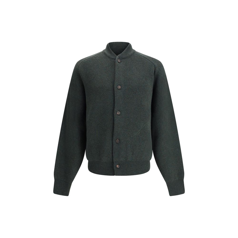 Embroidered Virgin Wool Cardigan