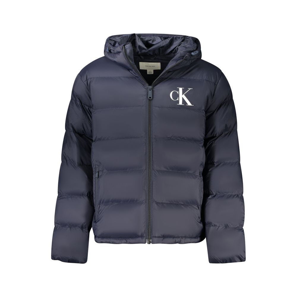 Blue Polyamide Jackets & Coat