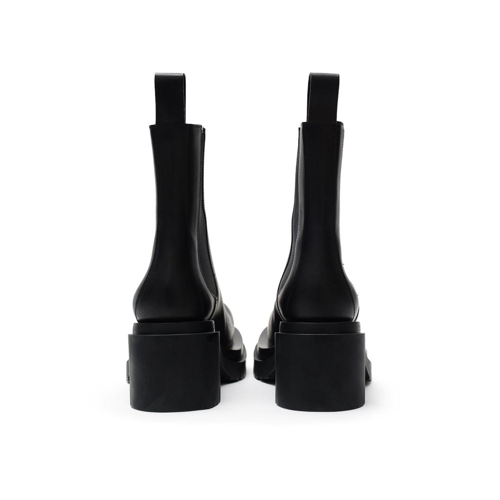 Botte en cuir noir