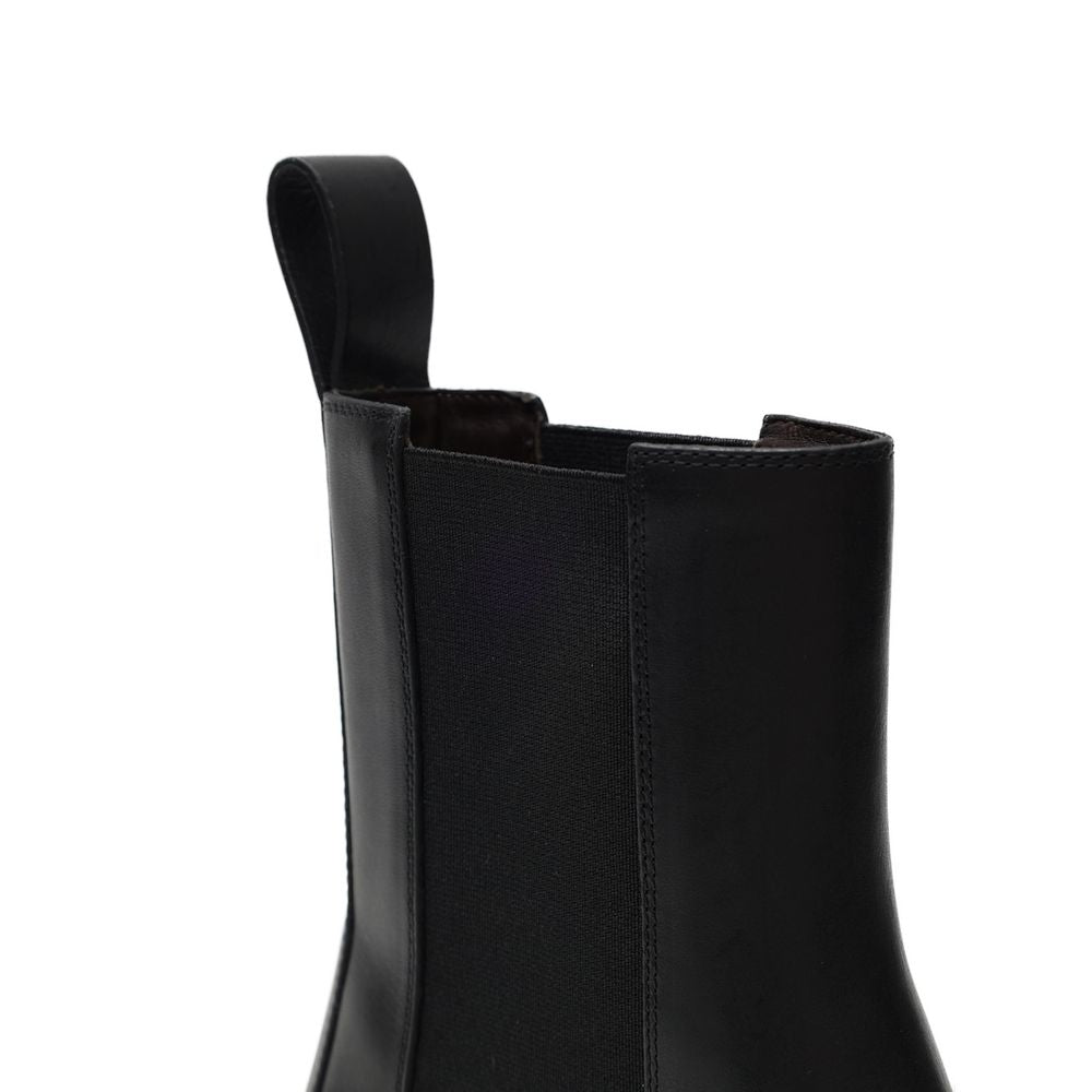 Botte en cuir noir