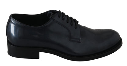 Chaussures habillées Derby en cuir bleu Dolce &amp; Gabbana
